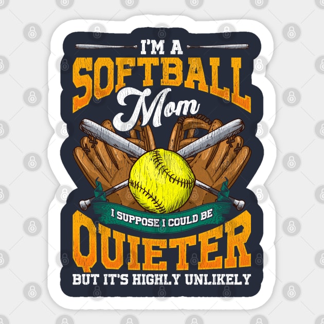 I am a Softball Mom Sticker by creative